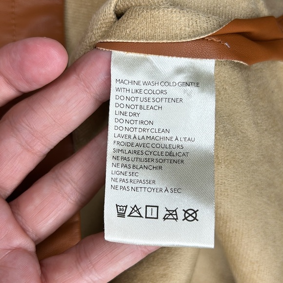 By Anthropologie Faux Leather Popover Top - Picture 10 of 16